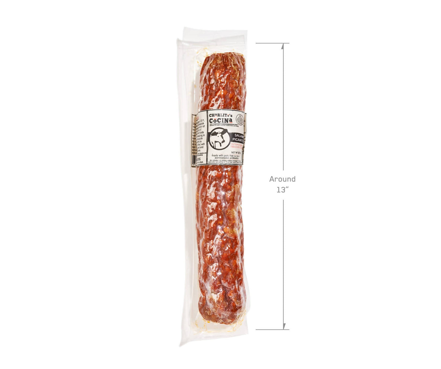 Charlito’s Cocina Salami Picante - Salami épicé séché pour la restauration - 6 x 1,5 LB