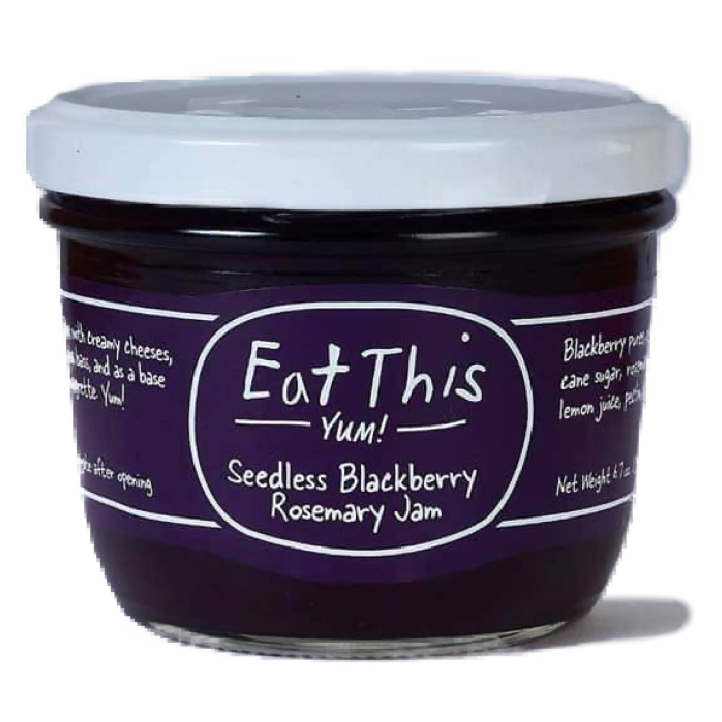 Pots de confiture de mûres sans pépins au romarin - 12 x 7 oz