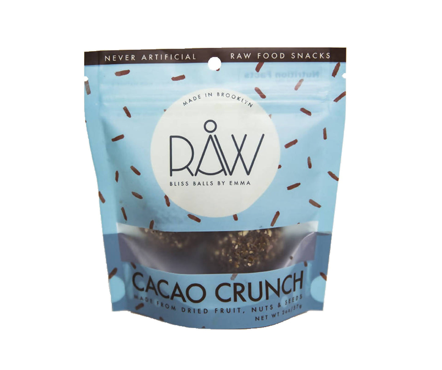 Sacs de billes crues énergétiques Cacao Croustillant – 20 x 1 sac (57 g)