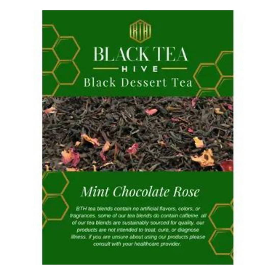 Mint Chocolate Rose Black Tea (Loose Leaf) - 6-Bag Case - Black Tea Hive Co | Farm2Me Wholesale