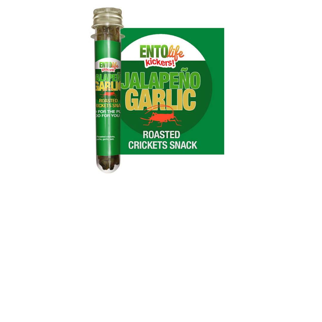 Farm2Me - Snacks - Entosense - Jalapeno Garlic Roasted Cricket Snack Tubes - 6 x 10g - Jalapeno Garlic Roasted Cricket Snack Tubes - 6 x 10g - 850004399026