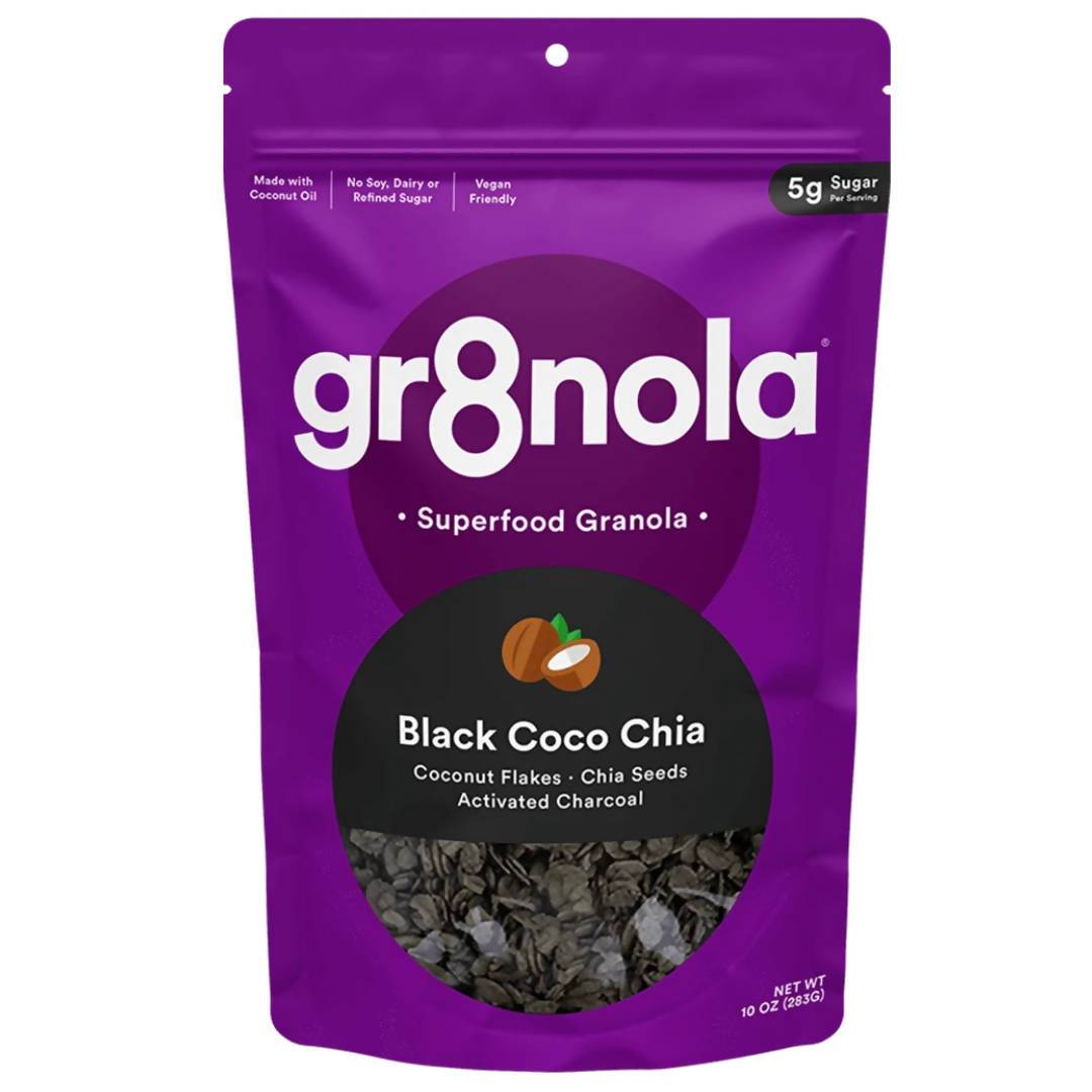 Farm2Me - Snacks - gr8nola - Black Coco Chia Granola Packs - 6 x 10oz - Black Coco Chia Granola Packs - 6 x 10oz - 853288008103