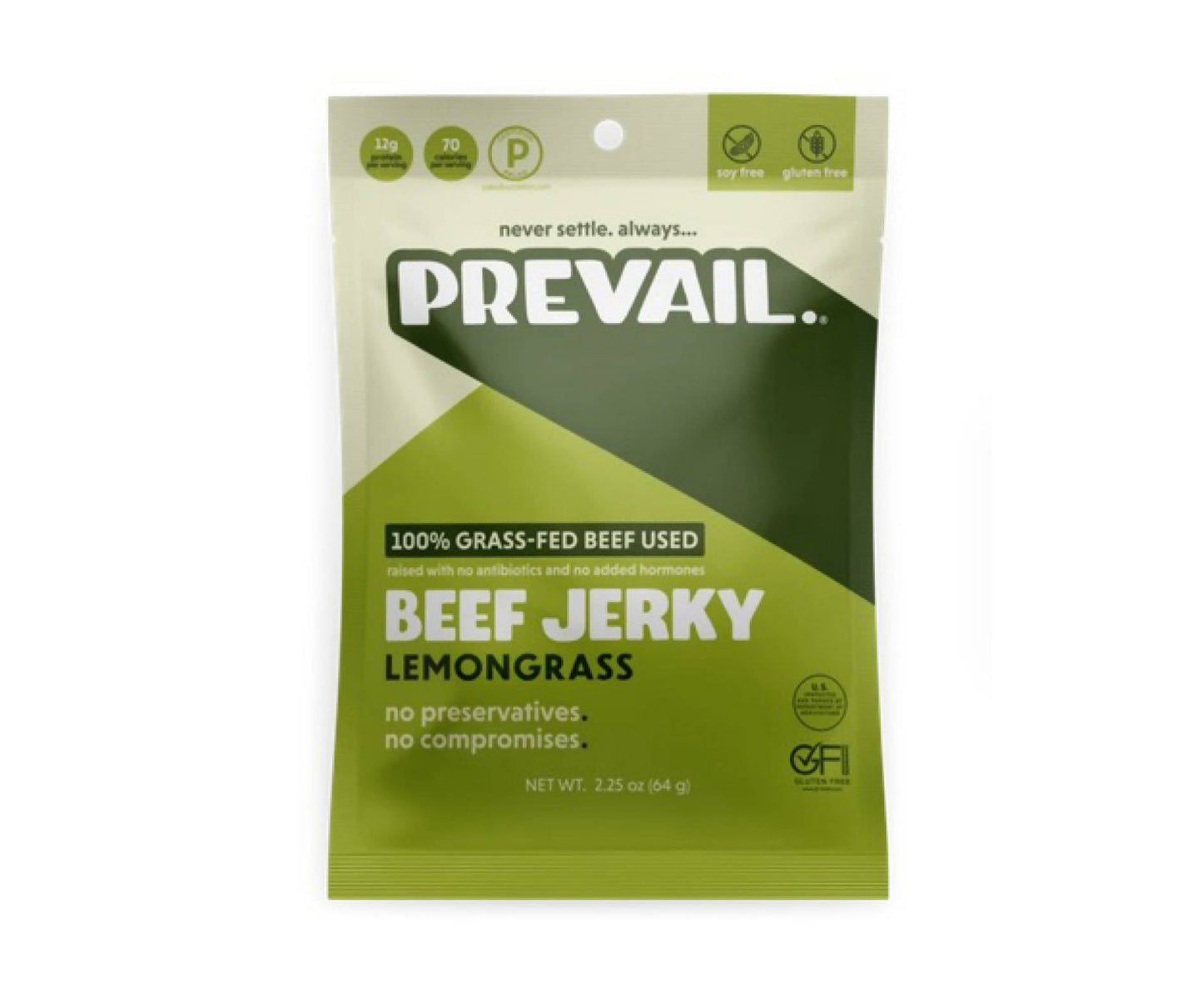 Lemongrass Beef Jerky, 100% Grass Fed - 8-Bags Pack - Prevail Jerky | Farm2Me Wholesale