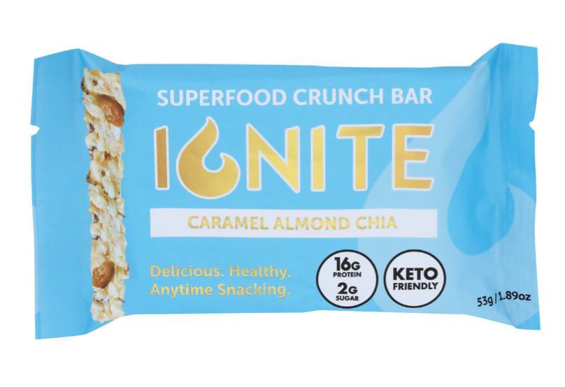 Farm2Me - Snack - Ignite Bars - Caramel Almond Chia Bars - 12 x 1.89 oz - Caramel Almond Chia Bars - 12 x 1.89 oz - 860004700029