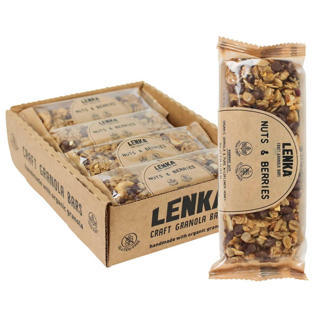 Lenka Bar - Lenka Bars Nuts and Berries Granola Bars - 96 bars x 2.25oz - Snacks - Farm2Me - -
