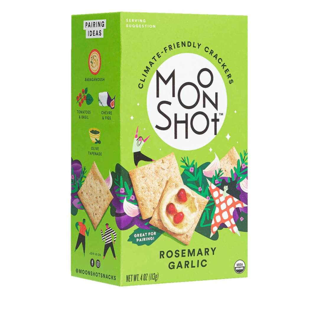 Rosemary Garlic Crackers - 6 x 5.45oz | Moonshot | Snacks | Delivery near me in ... Farm2Me