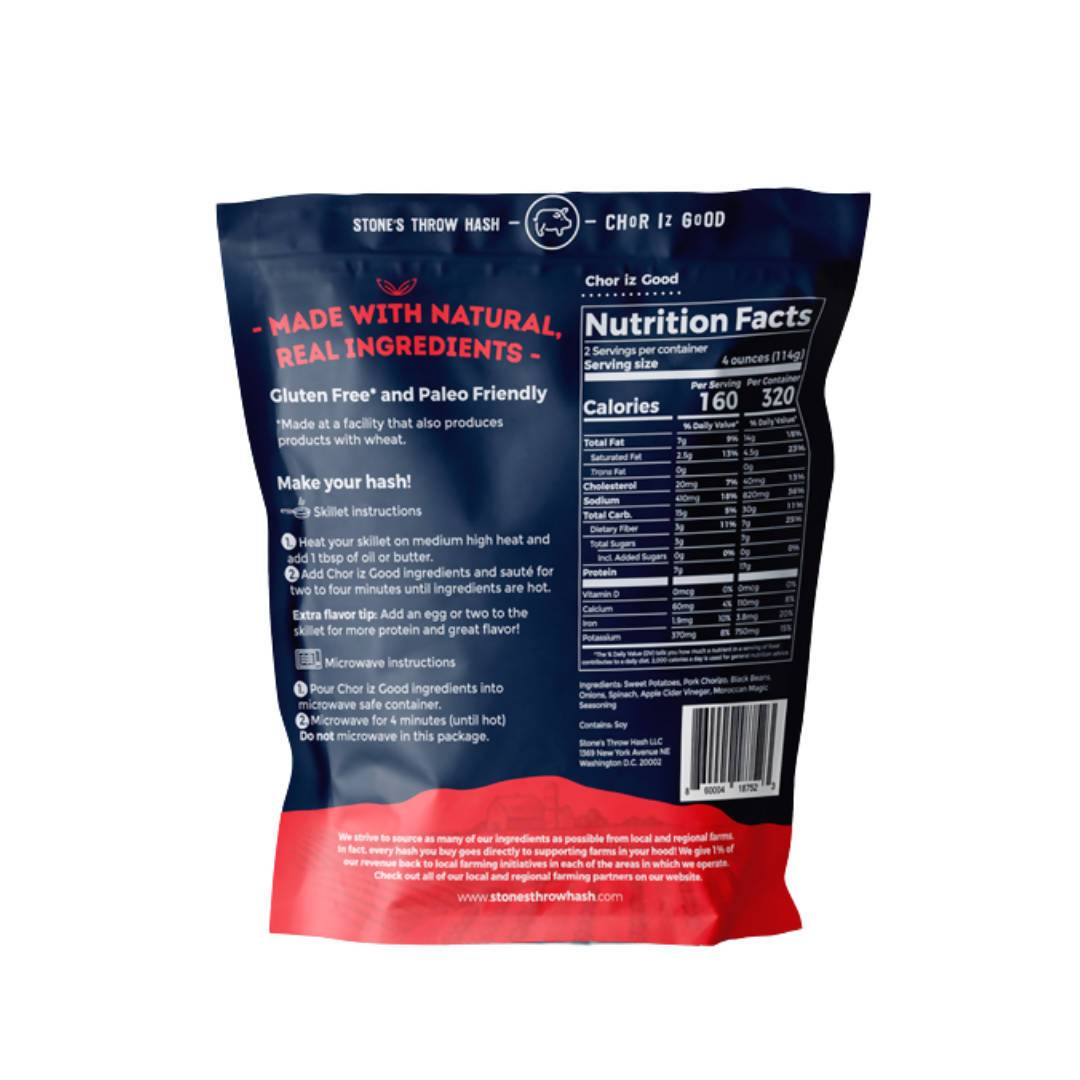 Farm2Me - Prepared Food - Stone’s Throw Hash - Chor iz Good Hash - 6 x 8oz - Chor iz Good Hash - 6 x 8oz - 860004187523