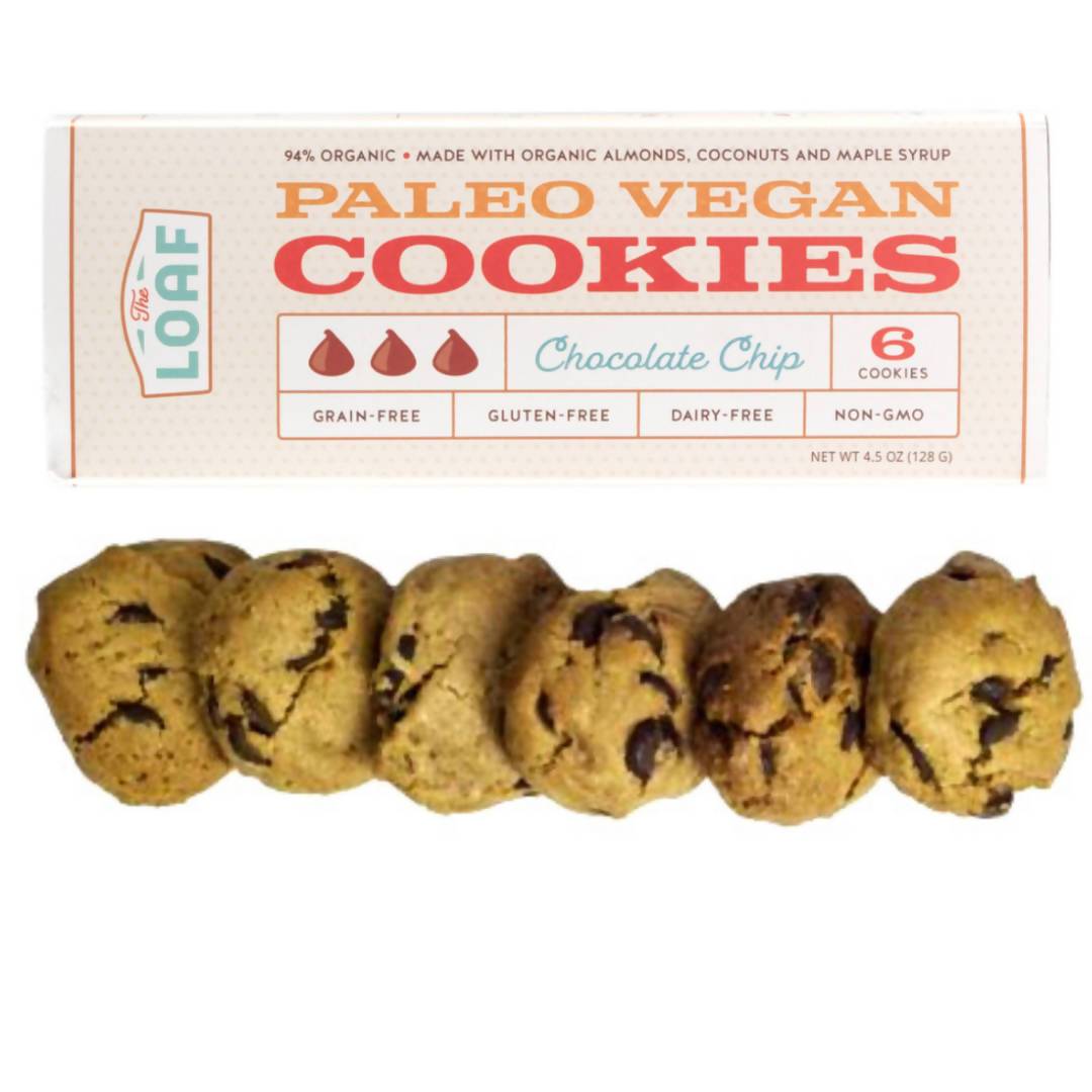 Farm2Me - Bakery - The Loaf - Organic Paleo Vegan Chocolate Chip Cookies Box - 6 box x 4.5oz - Organic Paleo Vegan Chocolate Chip Cookies Box - 6 box x 4.5oz - 644216382477