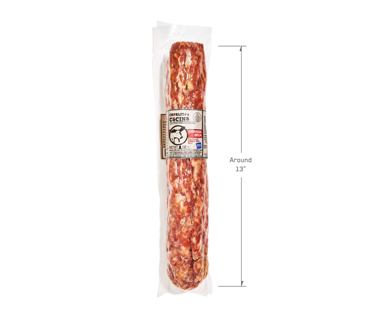 Charlito’s Cocina Cerveza Seca - Saucissons secs à la bière - Format restauration - 6 x 1,5 LB