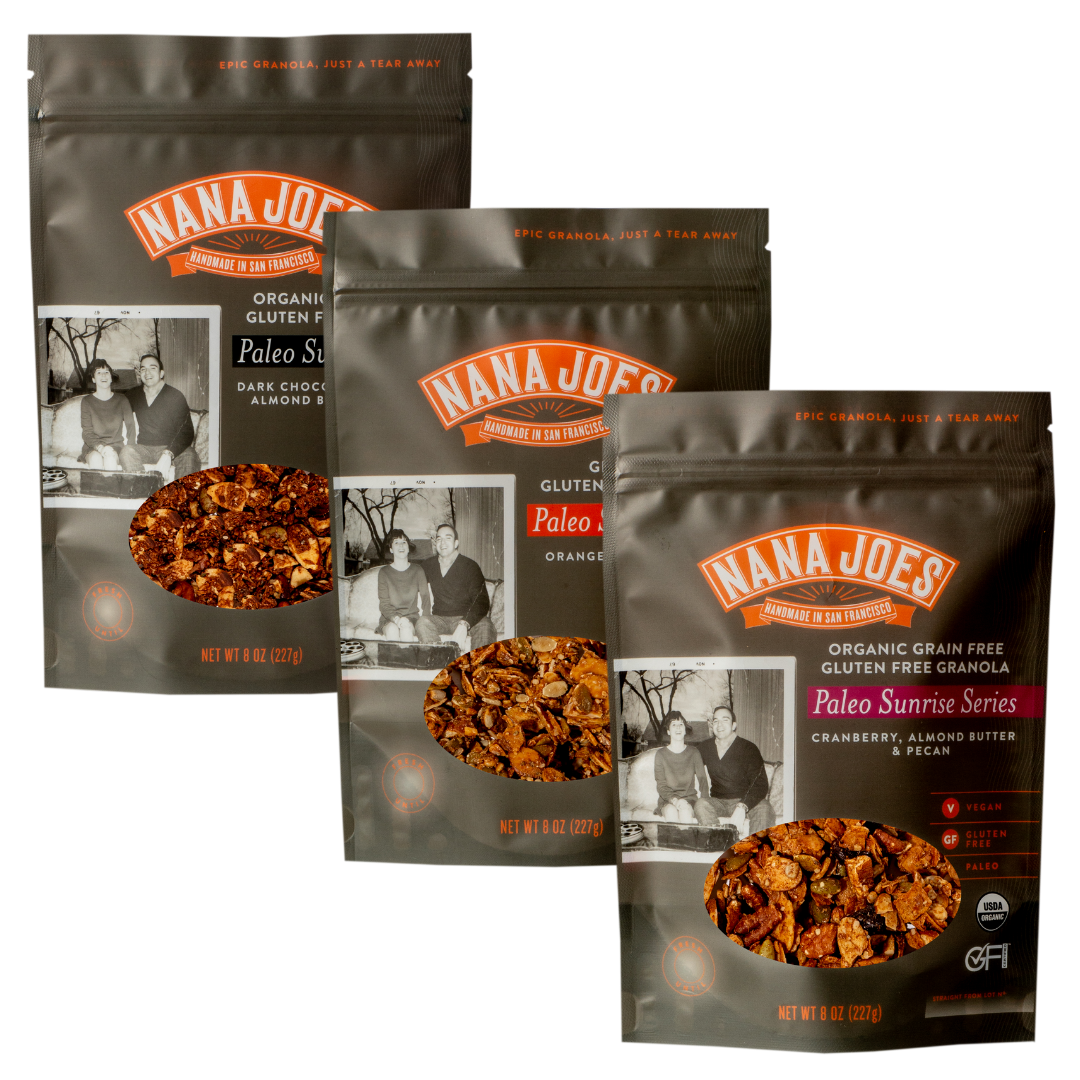 Nana Joe's Granola - Lot de 3 variétés bio paléo de la série Sunrise