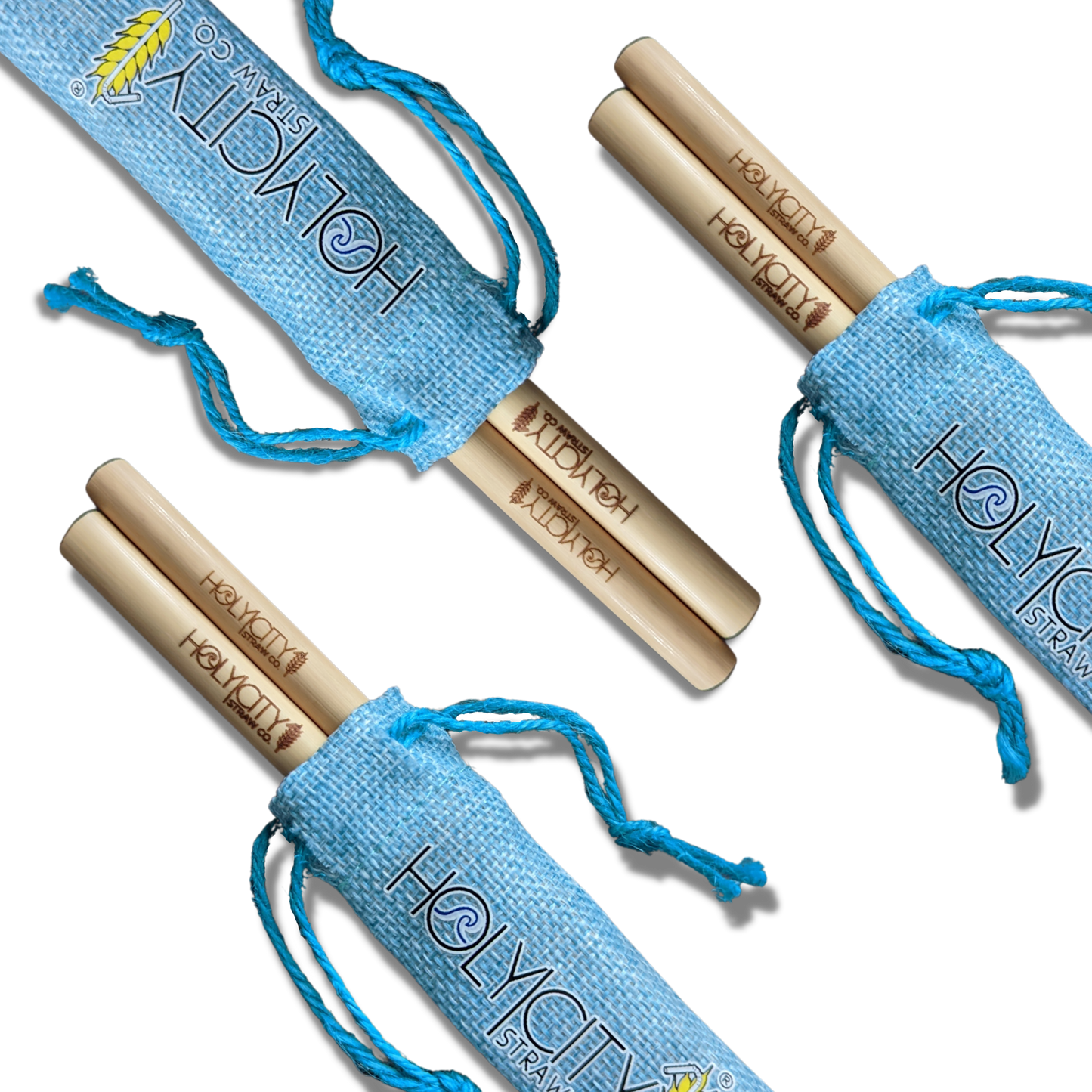 Lot de 3 combos paille/pochette Holy City Straw Two – Holy City Straw Co.