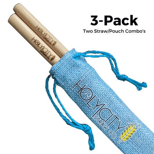 Lot de 3 combos paille/pochette Holy City Straw Two – Holy City Straw Co.