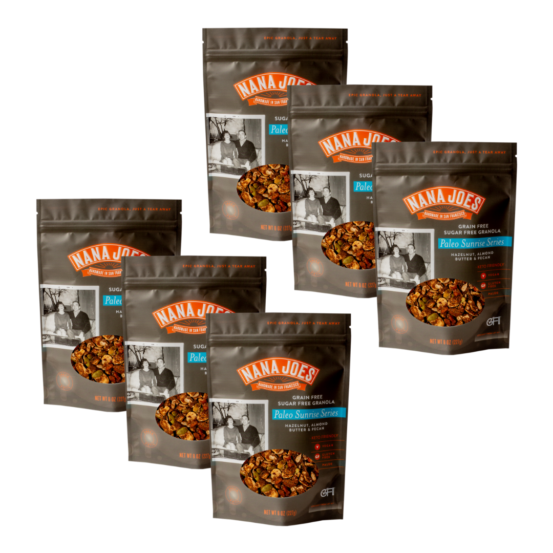 Nana Joe's Granola Biologique Série Paleo Sunrise : Noisette, Beurre d'Amande & Pacane (Compatible Kéto)
