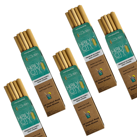 Pailles réutilisables en roseau Holy City Straw Cocktail | Lot de 5