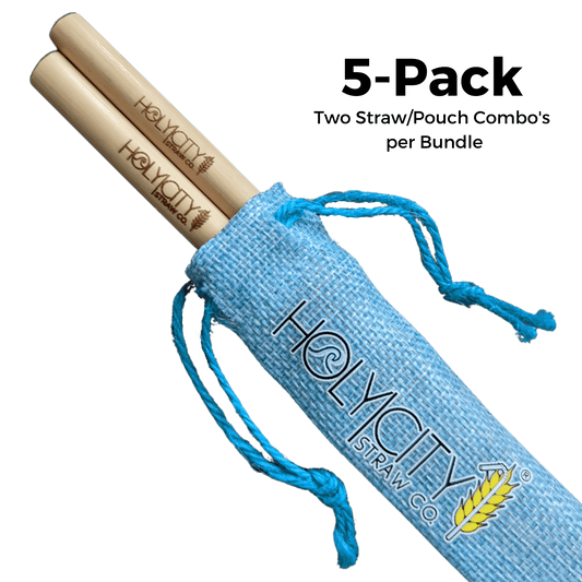 Combo de deux pailles et pochette Holy City Straw - Holy City Straw Co. - Paquet de 5