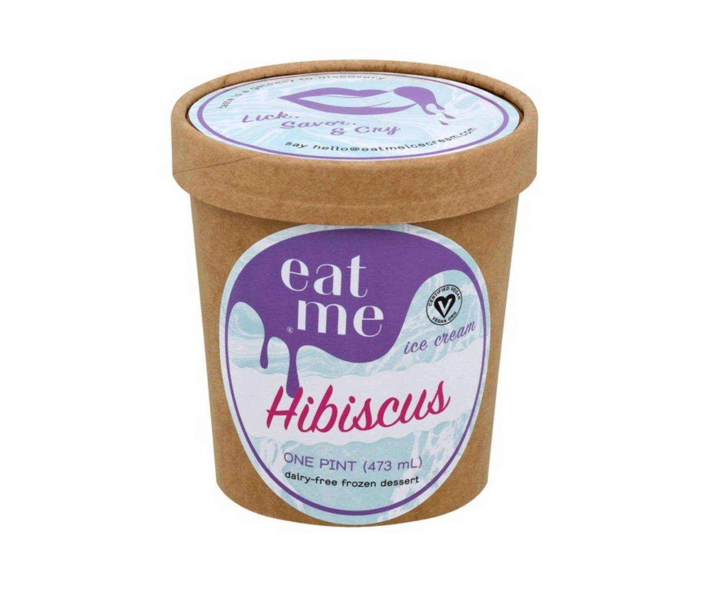 Pintes de glace végétalienne à l'hibiscus - 8 x 473 ml