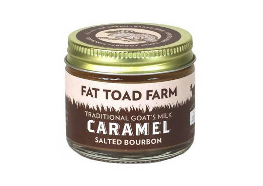 Caramels au lait de chèvre et bourbon salés Fat Toad Farm - pots de 12 x 57g