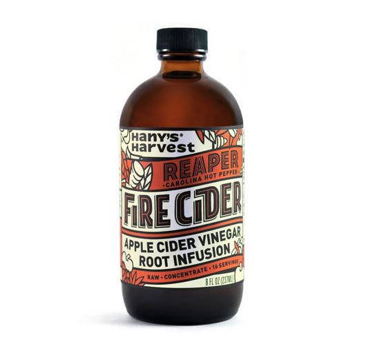 Vinaigre de cidre de feu Reaper (Vinaigre de cidre de pomme - Piment Carolina Reaper) Bouteilles - 12 x 236 ml