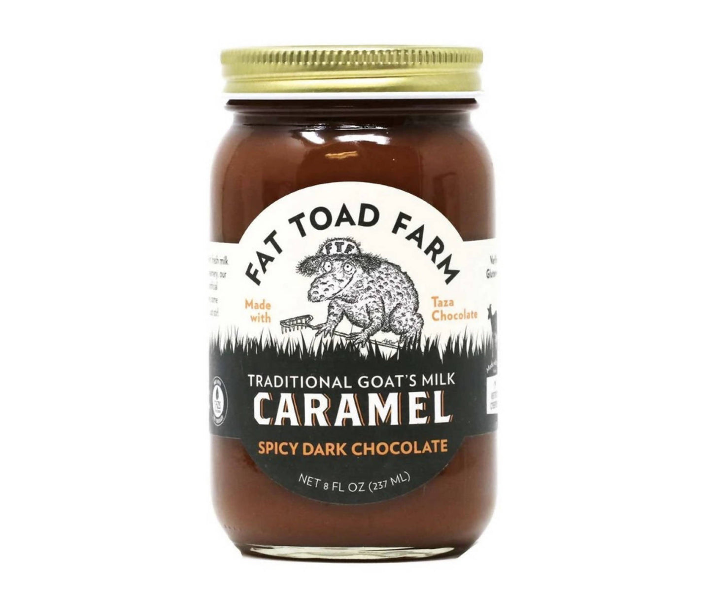 Caramels au lait de chèvre épicés au chocolat noir de Fat Toad Farm - 12 pots de 227g