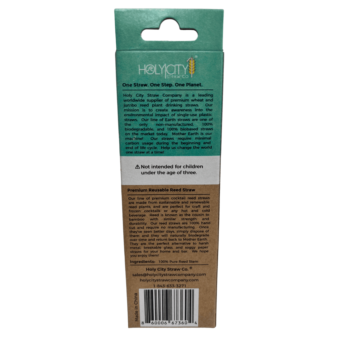 Cocktail Reed Stem Drinking Straws 10ct Back White