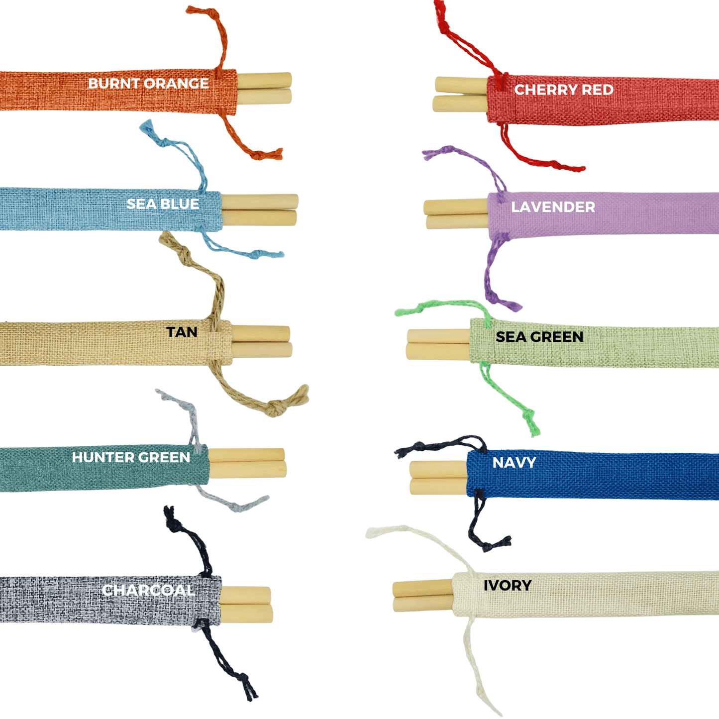 Pochette combo personnalisable Holy City Straw en paille/jute (2 pièces)
