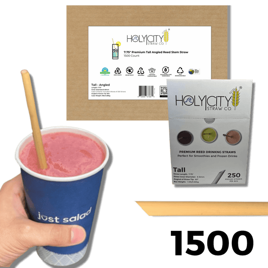 Pailles Angulaires en Roseau Personnalisées Holy City Straw