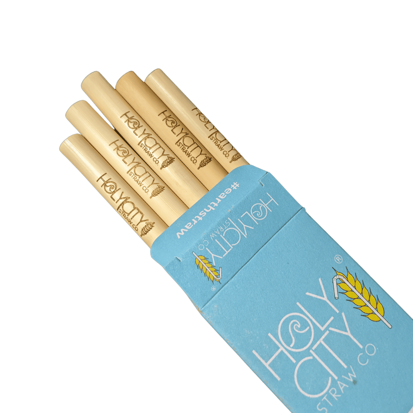 Pailles en roseau réutilisables Holy City Straw Tall Premium – Boîte de 5 unités