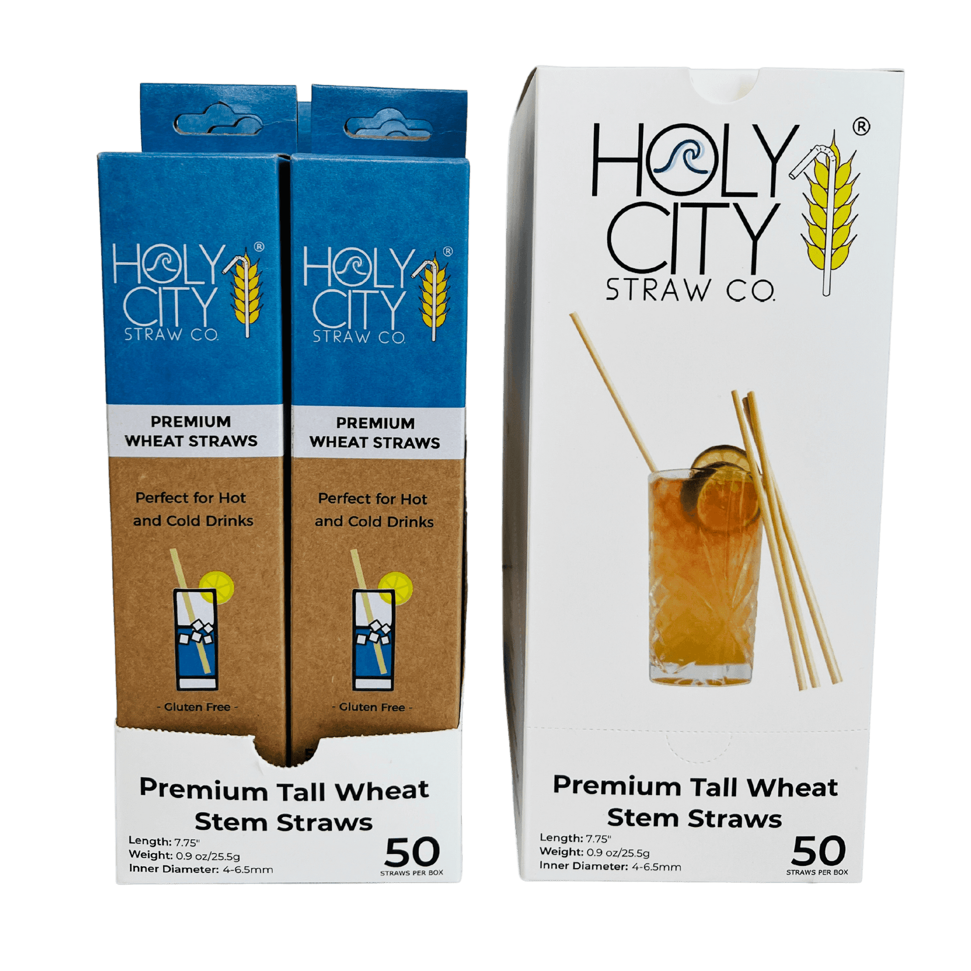 Holy City Straw Company Tall Wheat Straw Inner Pack of 10 boxes 50 counts