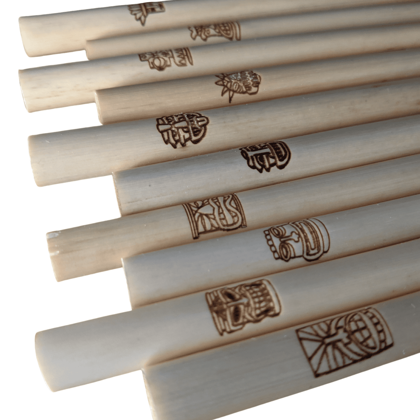 Pailles à Collectionner Holy City Straw Tiki - Jonc réutilisable - Lot de 10 - Série 1