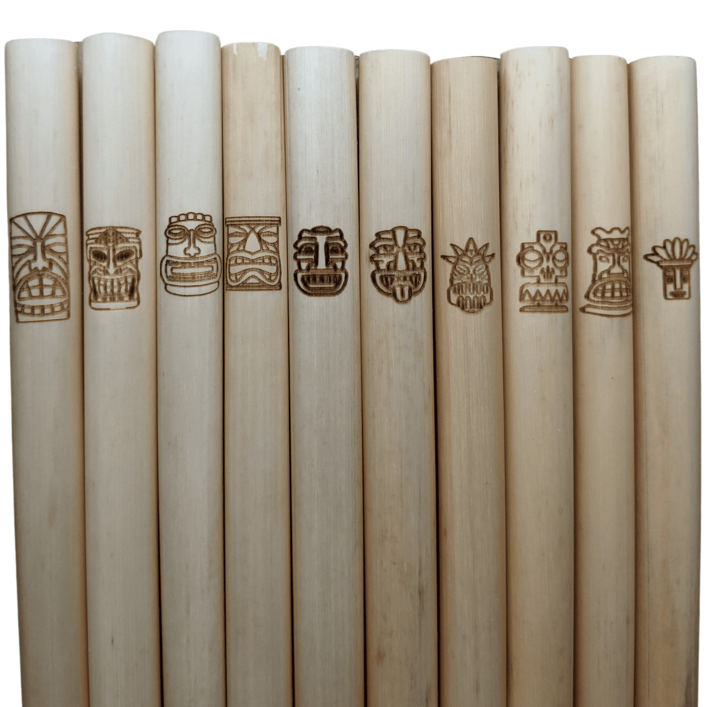 Pailles à Collectionner Holy City Straw Tiki - Jonc réutilisable - Lot de 10 - Série 1