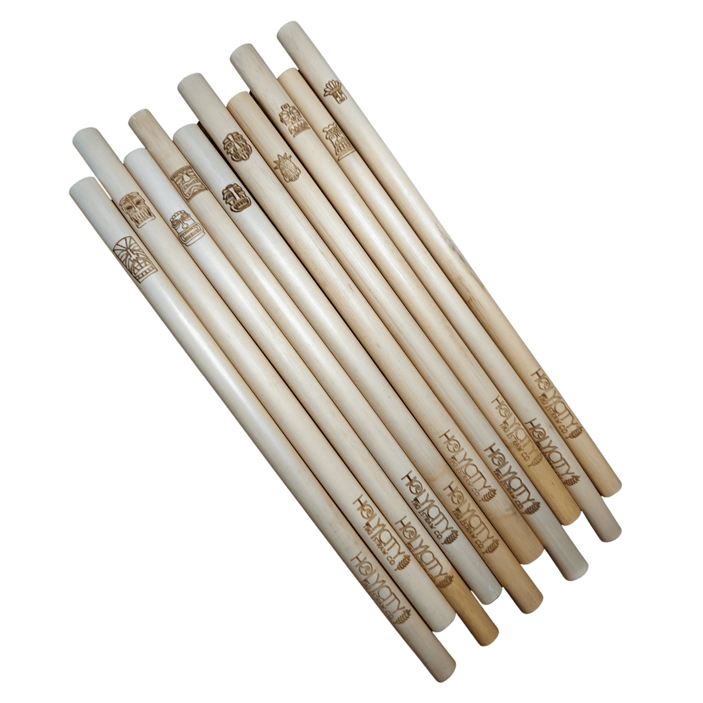 Pailles à Collectionner Holy City Straw Tiki - Jonc réutilisable - Lot de 10 - Série 1