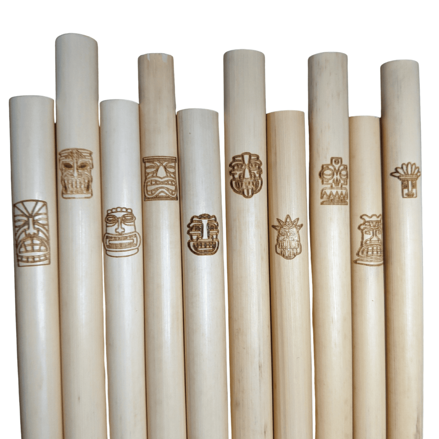Pailles à Collectionner Holy City Straw Tiki - Jonc réutilisable - Lot de 10 - Série 1
