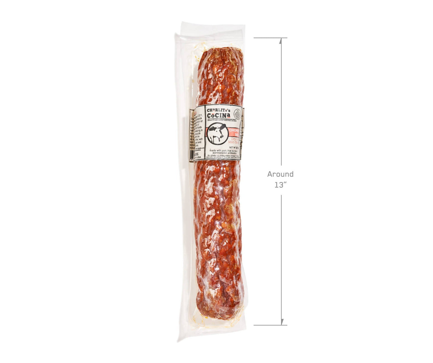Charlito's Cocina Chorizo Largo - Chorizo doux sec de charcuterie - 6 x 1,5 LB