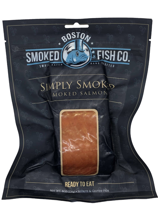 Smoked Salmon Portions (Hot Smoked) *Simply Smoked* - 3-Pack x 3 LB - Boston Smoked Fish Co | Farm2Me Wholesale