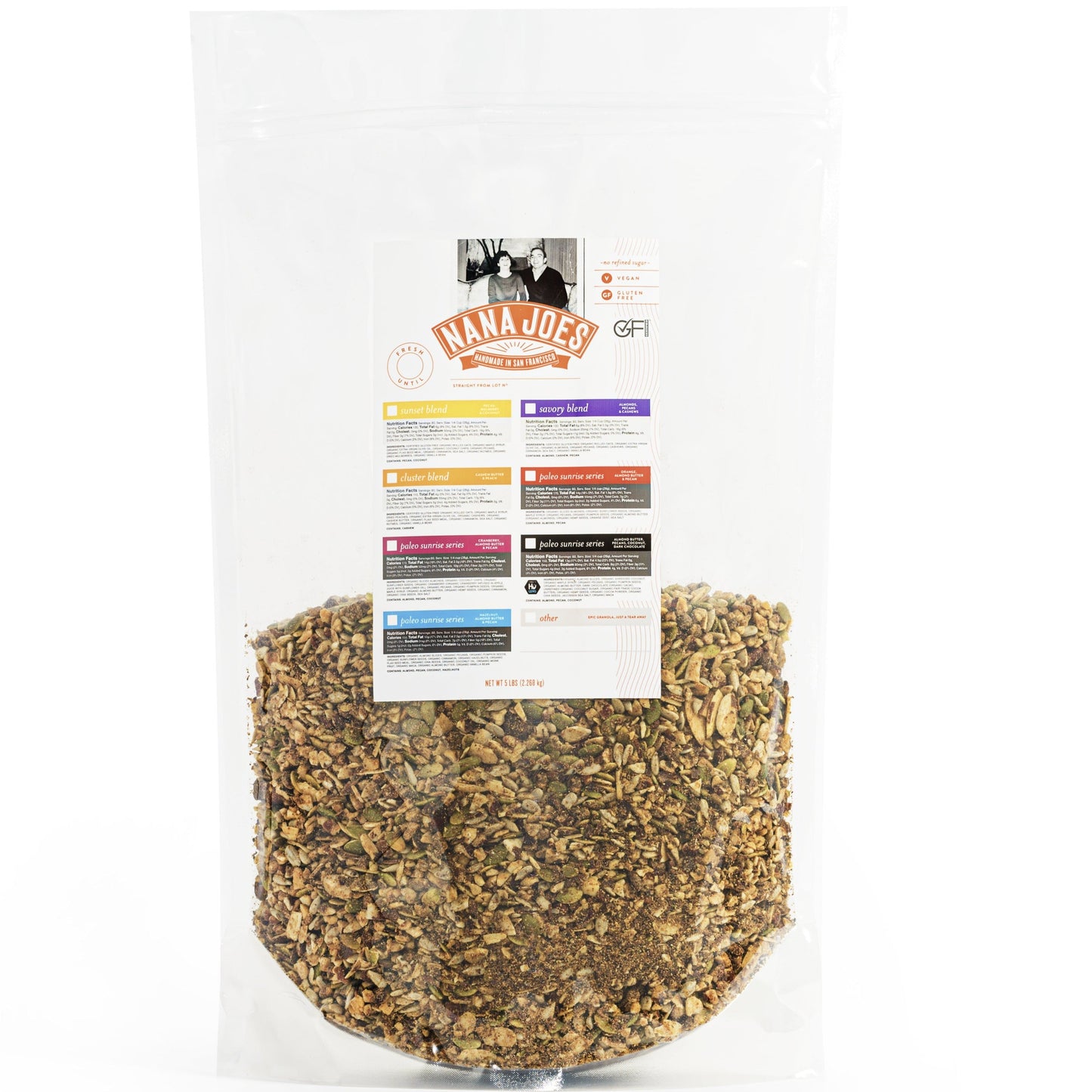 Nana Joe's Granola Biologique Série Paleo Sunrise : Noisette, Beurre d'Amande & Pacane (Compatible Kéto)