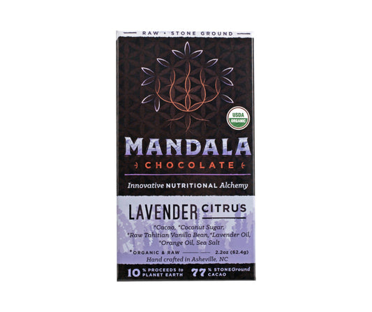 Barre de chocolat biologique 77% cacao lavande agrumes - 6 x 62g