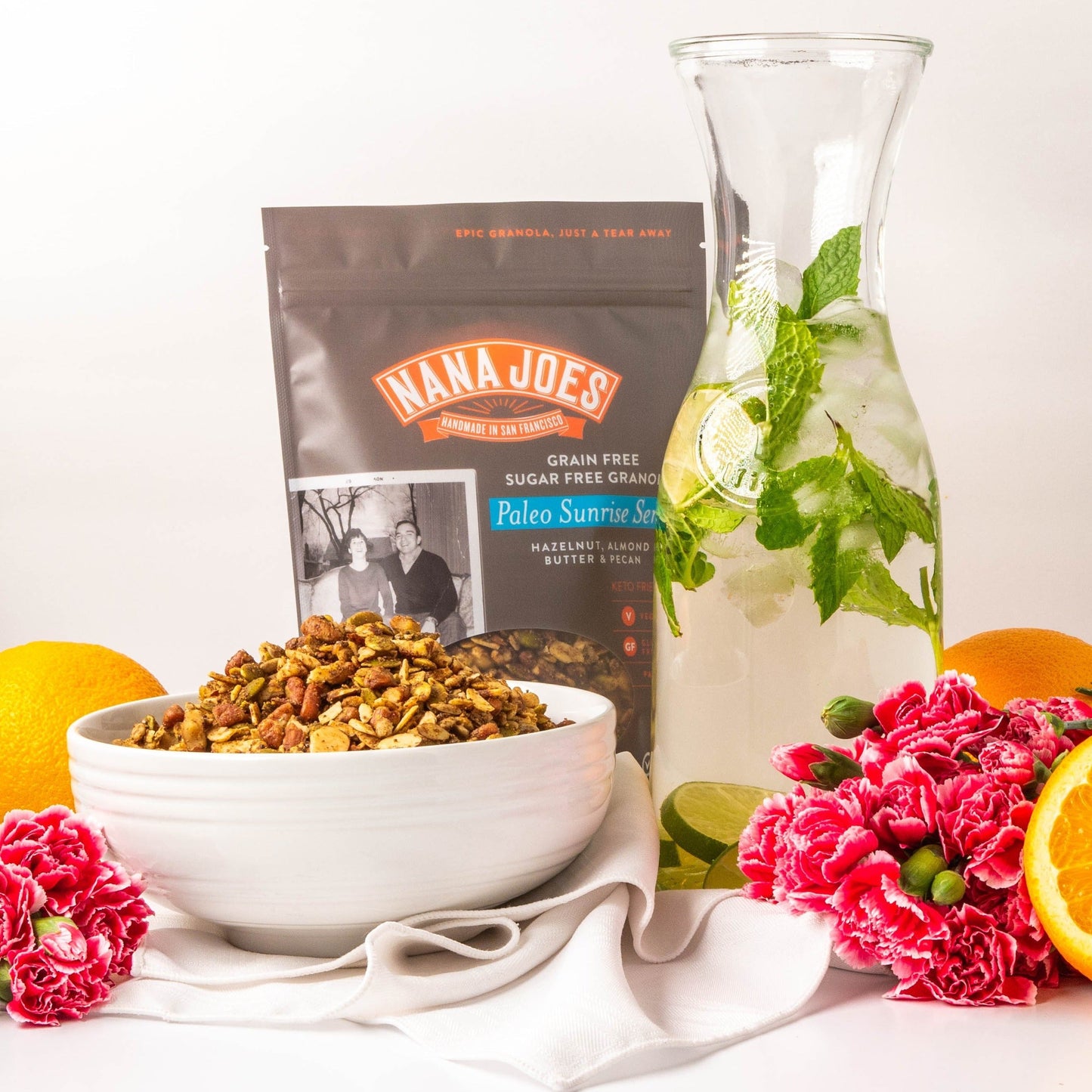 Nana Joe's Granola Biologique Série Paleo Sunrise : Noisette, Beurre d'Amande & Pacane (Compatible Kéto)
