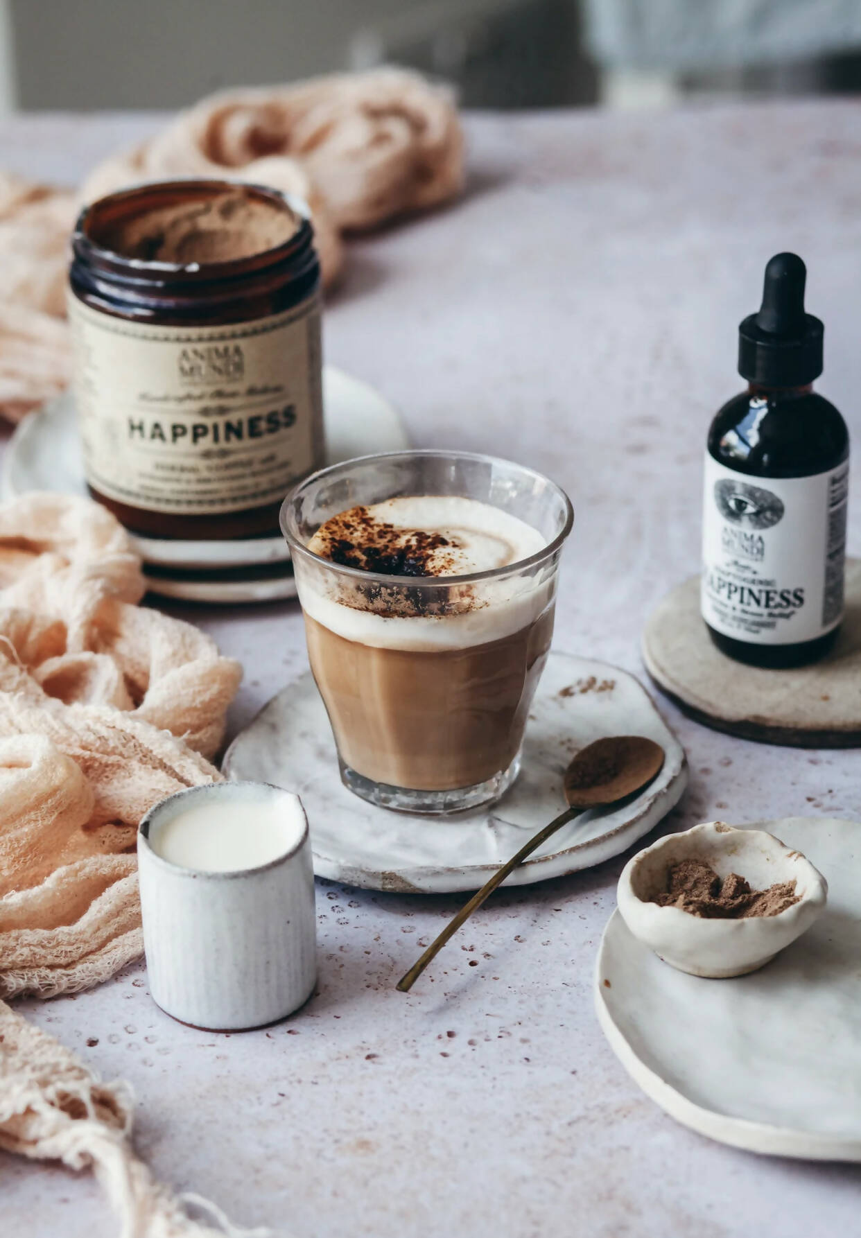 Anima Mundi Herbals - Happiness Powder: Herbal Coffee, Seratonin, Dopamine, 100% Organic - 4 Jars x 5oz - Health & Home | Delivery near me in ... Farm2Me #url#
