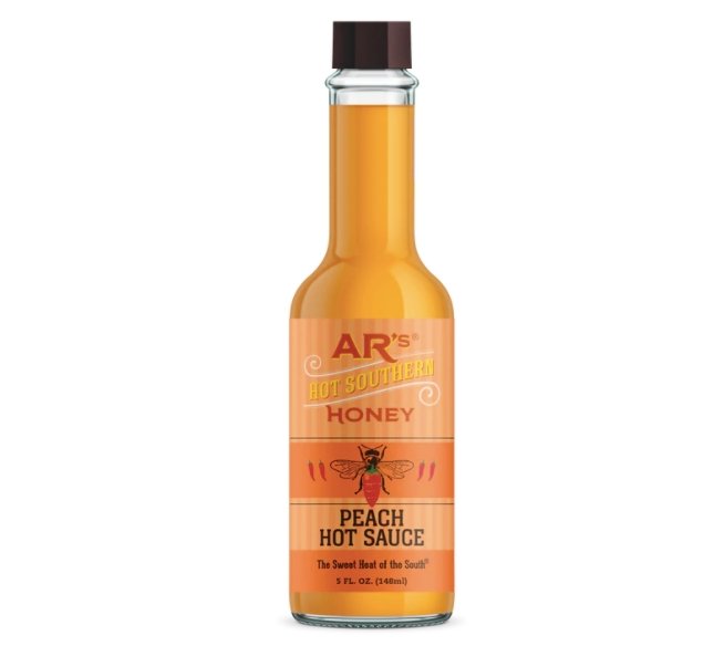 AR’s Hot Southern Honey - Peach Hot Sauce - 12 x 5oz - Pantry - Farm2Me - 858158007194 - 858158007194 -