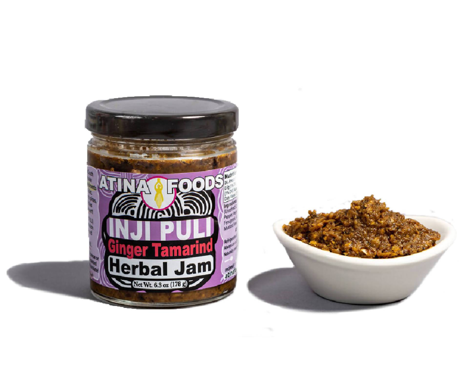 Farm2Me - Pantry - Atina Foods - Inji Puli Ginger Tamarind Herbal Jam - 12 x 6oz - Inji Puli Ginger Tamarind Herbal Jam - 12 x 6oz - 00860001576412