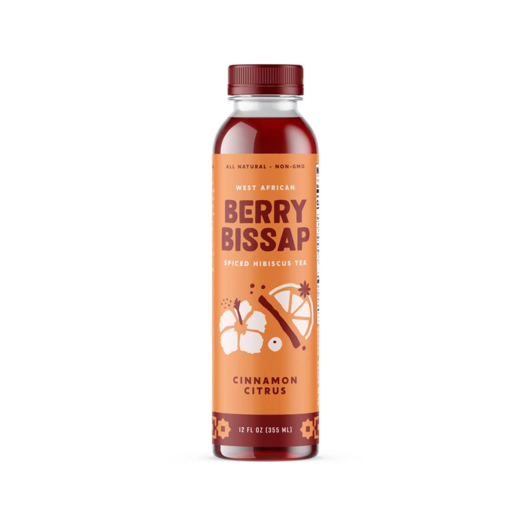 Farm2Me - Beverage - Berry Bissap - Organic Cinnamon Citrus Bissap Hibiscus Tea - 12 x 12oz - Organic Cinnamon Citrus Bissap Hibiscus Tea - 12 x 12oz -