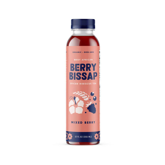 Farm2Me - Beverage - Berry Bissap - Organic Mixed Berry Bissap Hibiscus Tea - 12 x 12oz - Organic Mixed Berry Bissap Hibiscus Tea - 12 x 12oz -