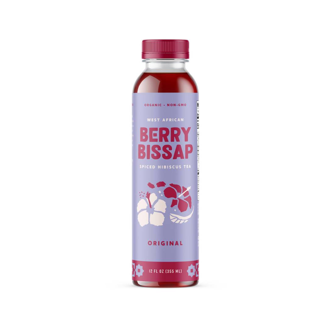 Farm2Me - Beverage - Berry Bissap - Organic Original Bissap Hibiscus Tea - 12 x 12oz - Organic Original Bissap Hibiscus Tea - 12 x 12oz -
