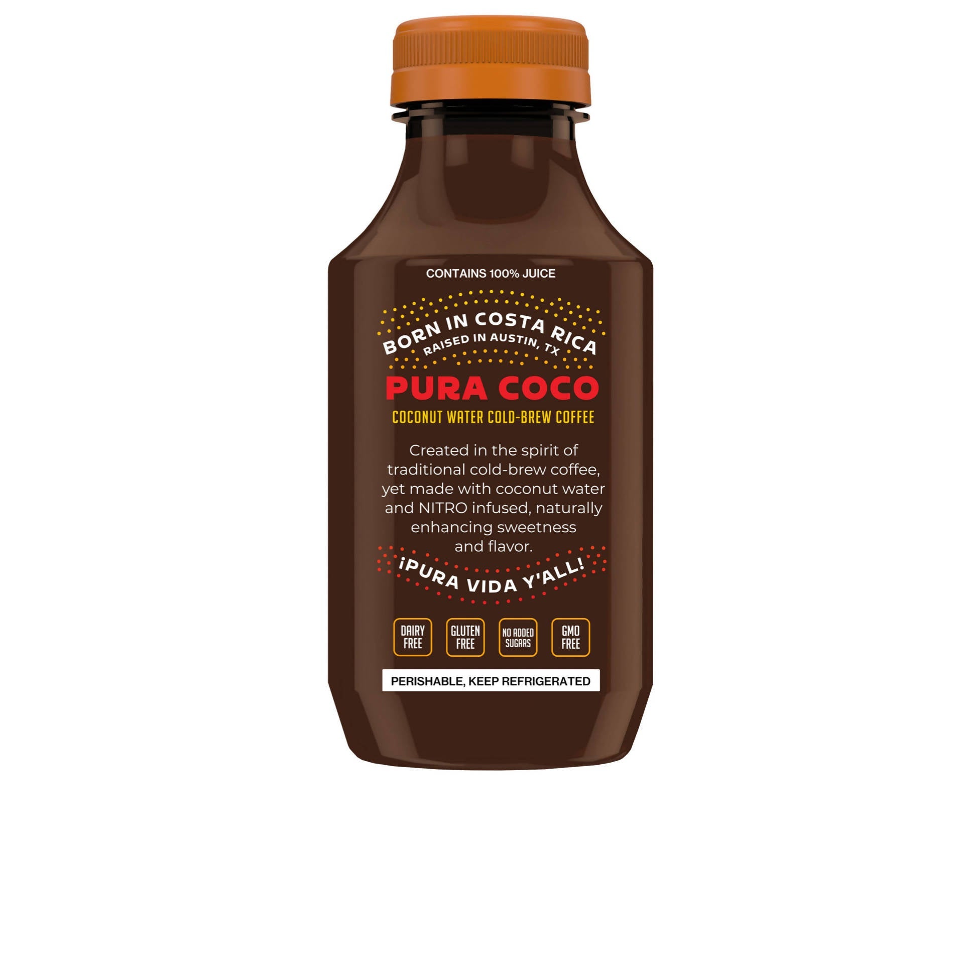 Cold Brew + Coconut Water, Organic - 12-Bottle Pack - Pura Coco Coconut Water | Farm2Me Wholesale
