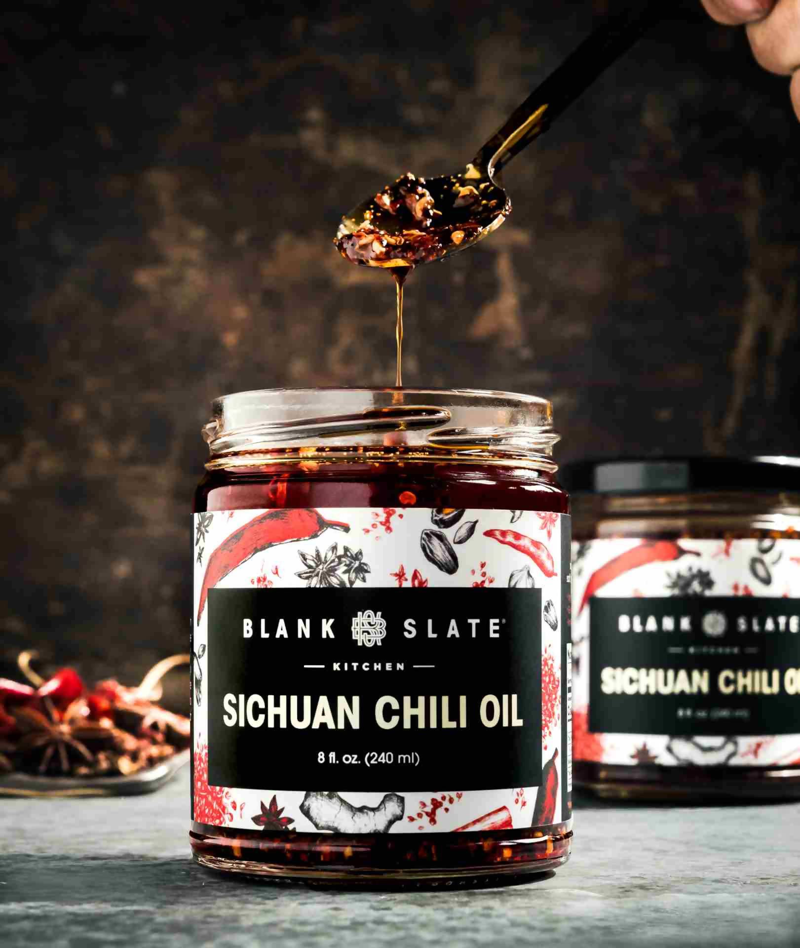 Farm2Me - Pantry - Blank Slate Kitchen - Sichuan Chili Oil - 6 x 8oz - Sichuan Chili Oil - 6 x 8oz - OIL-SZ-CS