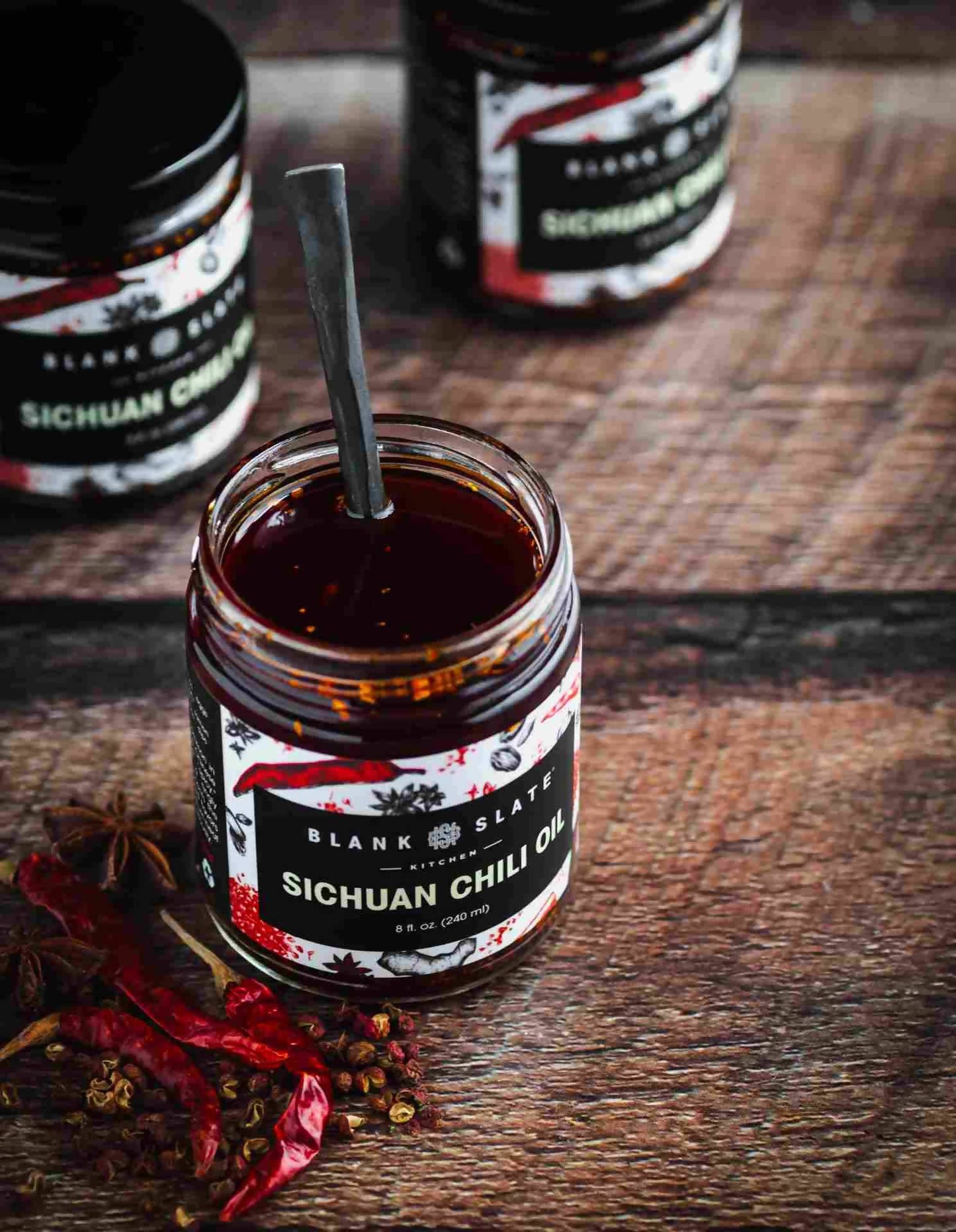 Farm2Me - Pantry - Blank Slate Kitchen - Sichuan Chili Oil - 6 x 8oz - Sichuan Chili Oil - 6 x 8oz - OIL-SZ-CS