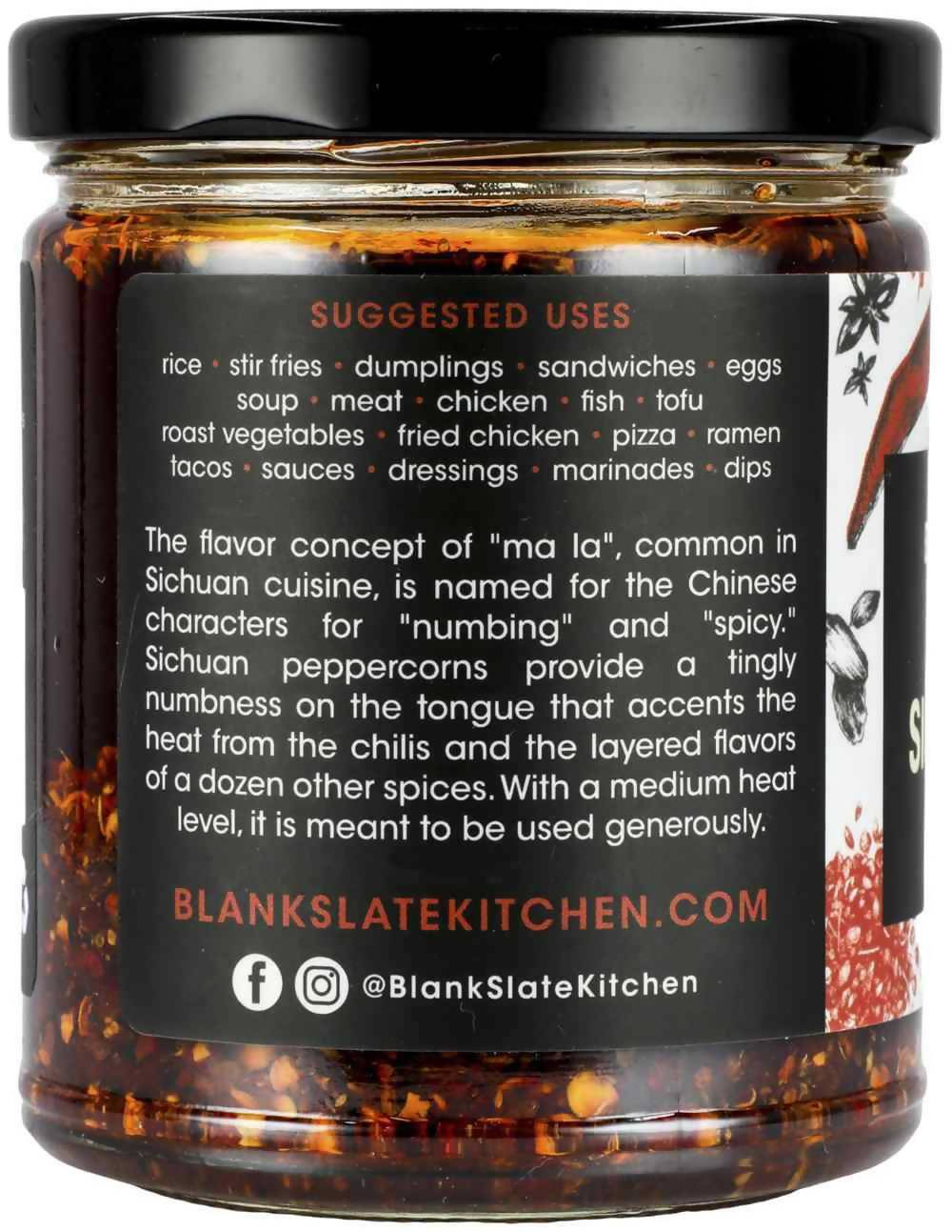 Farm2Me - Pantry - Blank Slate Kitchen - Sichuan Chili Oil - 6 x 8oz - Sichuan Chili Oil - 6 x 8oz - OIL-SZ-CS