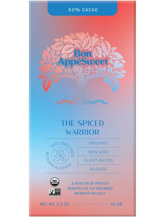 Bon AppeSweet - Spice Warrior Chocolate Bars - 12 x 2.2.oz - Snacks - Farm2Me - -