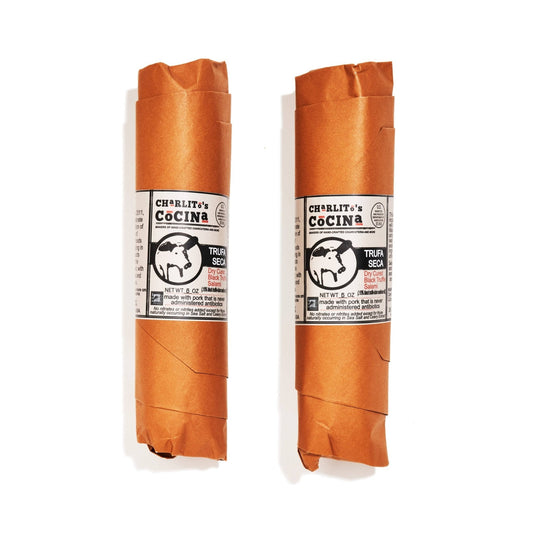 Charlito's Cocina - Trufa Seca - Dry Cured Black Truffle Salami (5oz units) - 10 LB - Meat - Farm2Me - -