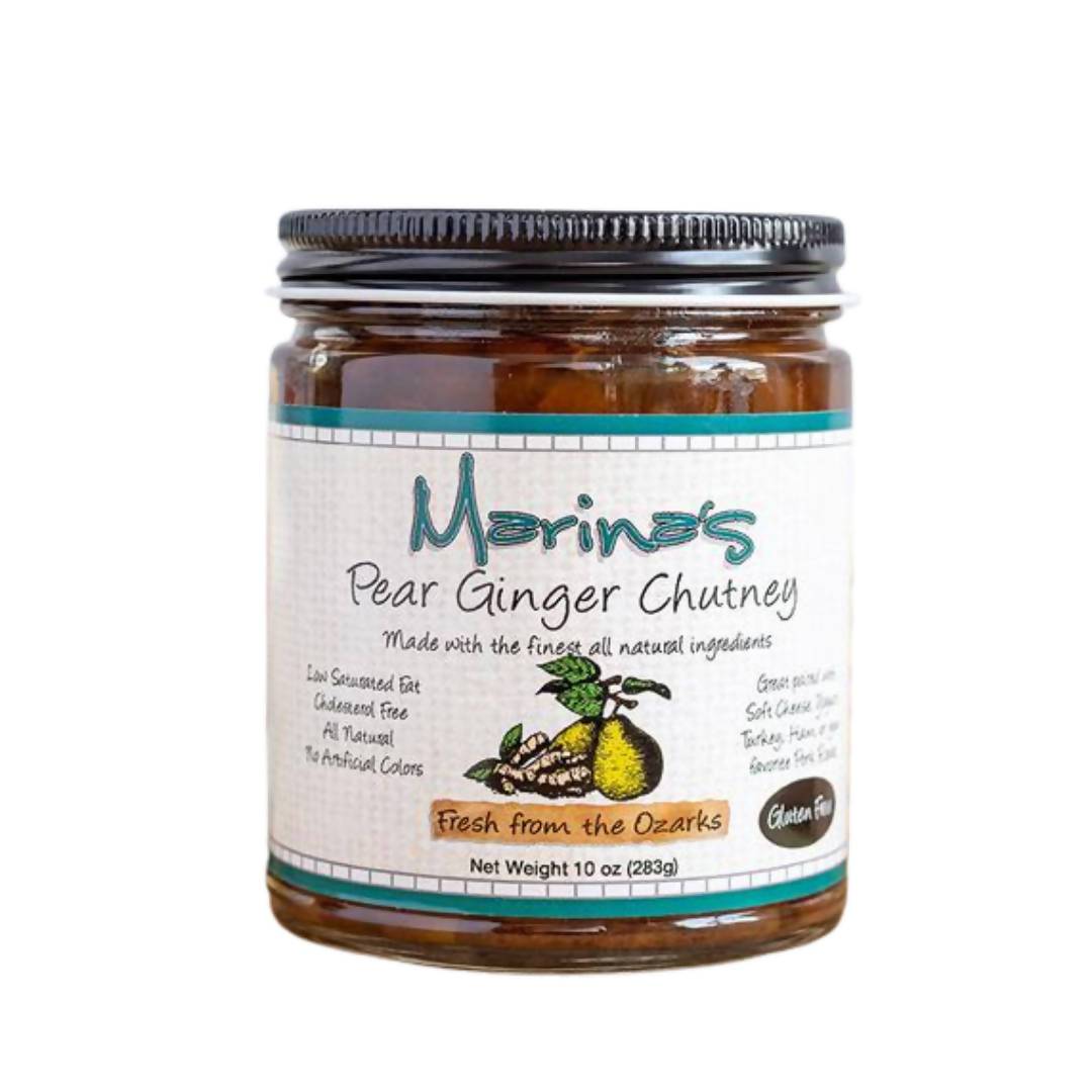 Farm2Me - Pantry - CIRCLE B RANCH LLC - Marina's Pear Ginger Chutney - 12 x 10oz - Marina's Pear Ginger Chutney - 12 x 10oz - Mar/Pea/Chu/USA